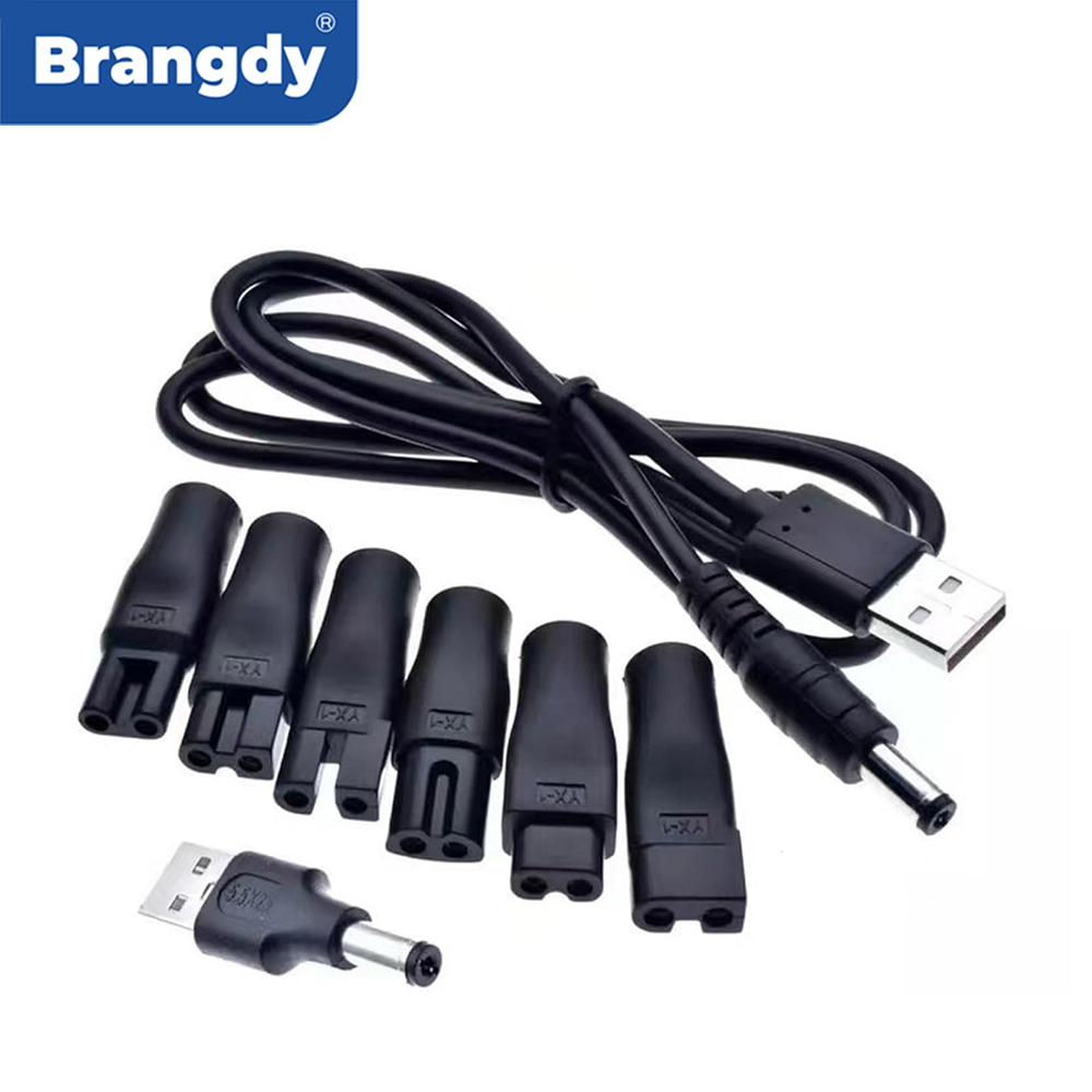 Beard Trimmer - 8 stuks stroomkabels, 5V, vervangende oplader,