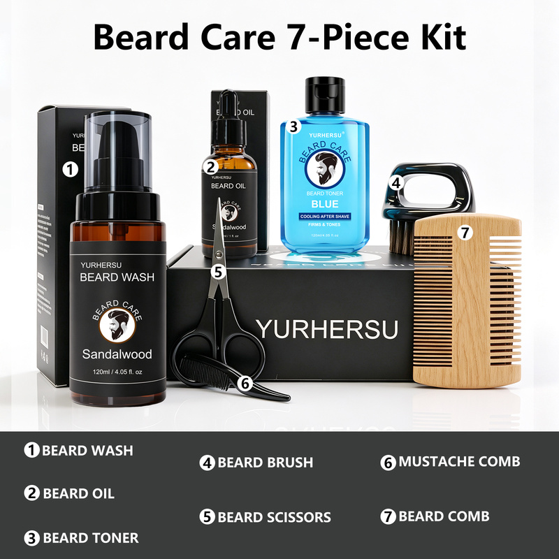 Beard Oil - Baardverzorgingsset (7 stuks)