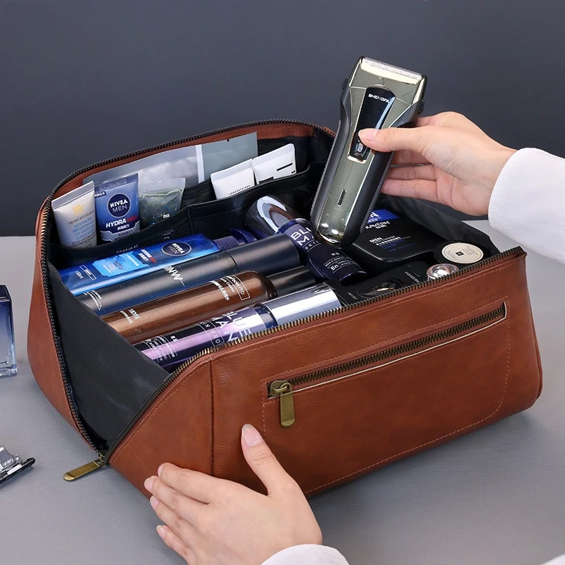 Make-uptas Vintage PU reisorga - Mens Grooming Travel Kit recensie en prijs